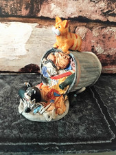 Colourbox Cats Home Sweet Home Bin Stealing Dustbin Trash Peter Fagan Vintage