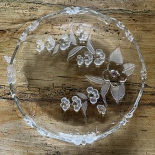 walther crystal glass curved edge plate