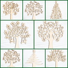 Wooden MDF Tree Shape blank,Wedding,Guestbook,Crafting 12 Hearts and Family Inc.