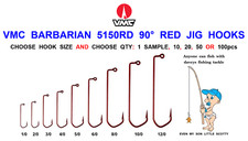 RED VMC JIG HOOKS 5150 90° 90 DEGREE FOR SOFT BAIT JIG HEAD MOULD SEA FISHING