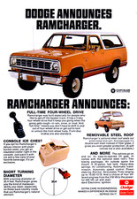 1974 Dodge Ramcharger Ad |