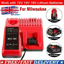 Rapid Charger For Milwaukee M12/M18 12V 18V M12-18C 48-11-1850 Li-ion Battery