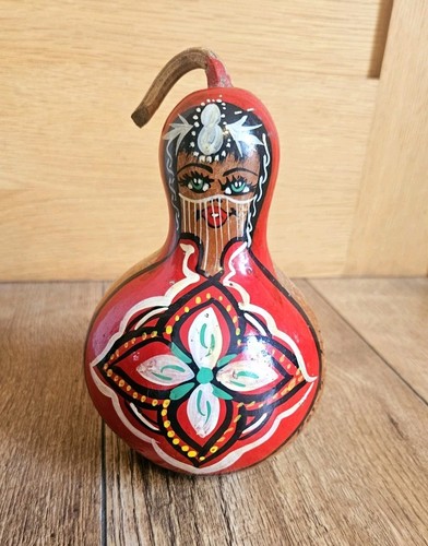 Hand painted gourd - painted, african