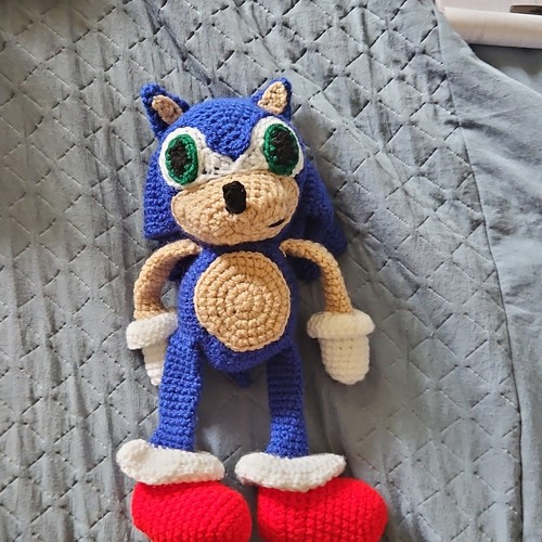 Handmade crochet sonic - handmade, the