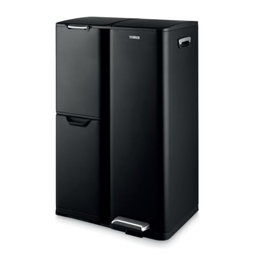 Tower recycling pedal bin - tower,