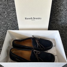 Russel And Bromley Womens Suede Lace Driver Navy shoes Size Uk 7 Eu 41 Used Once