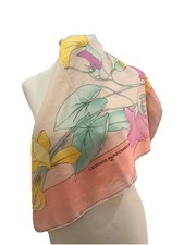 S26#Leonard  Parfumeur Paris multicolore Coton Floral Scarf 30/31 inch