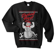 Jacked Frost Christmas Sweater Jumper Funny Ugly Weightlifter Gym
