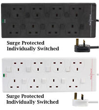 8 Way Mains Surge Protected