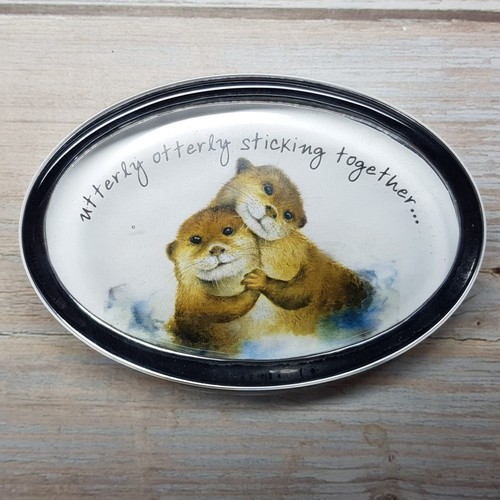 Otter glass paper weight - glass,
