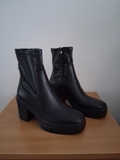 New Black Ankle  Sock Boots By Primark Size Uk 8=Eu 41.