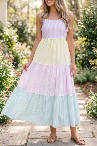 Multicolour striped colorblock - multicolour,