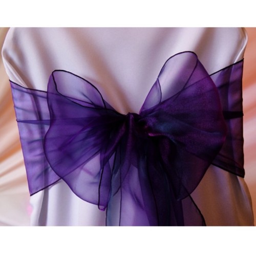 Organza chair sash bow - sash,