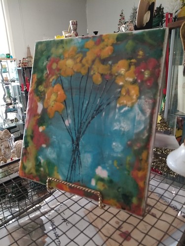 Encaustic painting wood - painting,