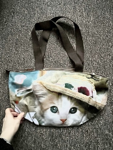 Cute cat kitten bag faux - kitten,