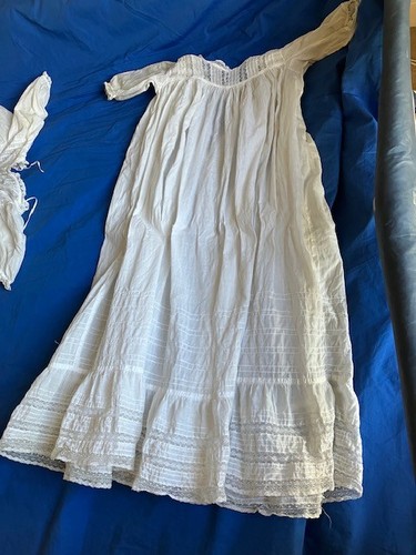 Long vintage white christening