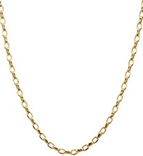 9ct Yellow Gold 24 inch Oval