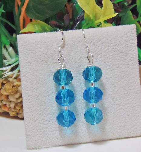 Sparkly rondelle crystal - crystal, drop