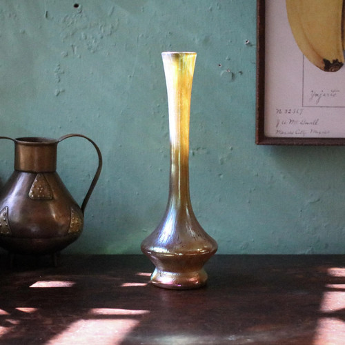 Antique loetz iridescent glass - antique,