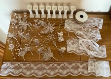 Vintage Wedding Cake Pillars (8)  & Cake Decorations. White.