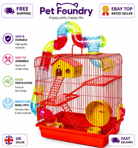 Hamster cage with tubes - hamster, &