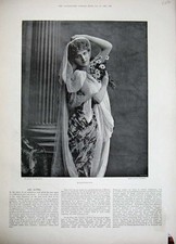 Original Old Antique Print