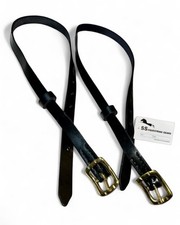 Leather Spur Straps | Black |