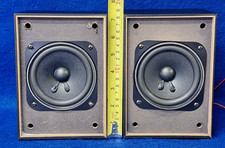 Vintage Bush Black HI-FI & Stereo Mini Bookshelf speakers Tested and  working