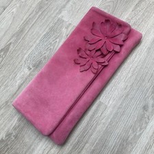 Phase Eight Ladies Pink Suede Clutch Bag 23x11cm