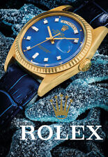 Watch Time Clock ROLEX  OYSTER PERPETUAL Art Poster Print