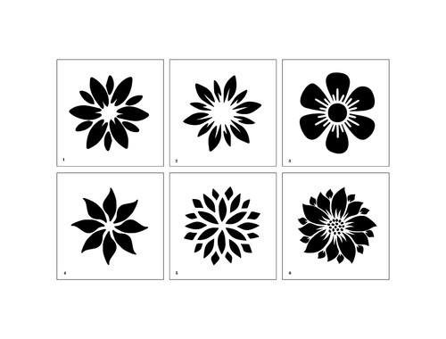 Flower stencils part - part, 3