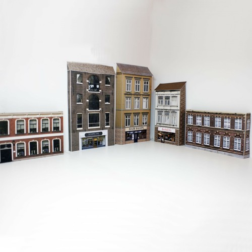 Gauge buildings town shops - town,