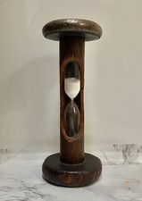 Antique Wooden Cotton Mill Bobbin Egg Timer Treen Kitchenalia READ AD