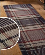 NEXT Morcott Check Runner Rug - Small Runner - BNWT 66 X 200cm