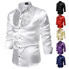 Men's Shirt Glitter Sequins