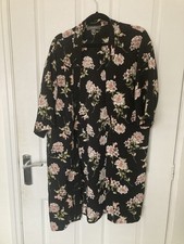 Primark Size 8 Floral Black