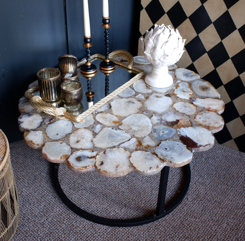 Natural stone agate round - agate,