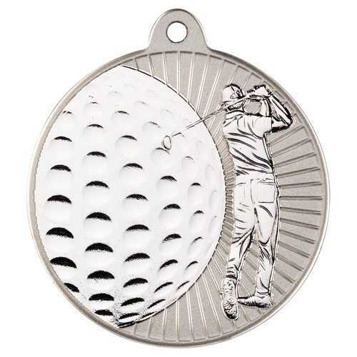 Golf 70mm metal two tone - golf, medal