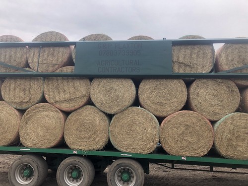 Organic round bale - bale, horse