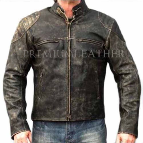 Mens vintage leather jacket - vintage,