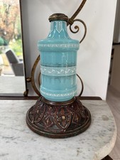 antique blue porcelain oil