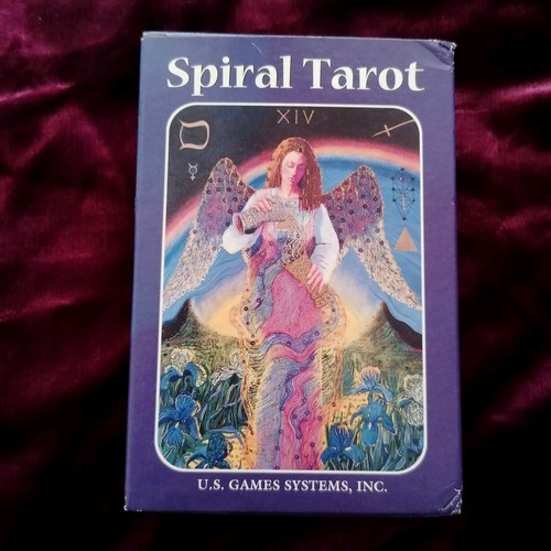 Vintage spiral tarot card - spiral,