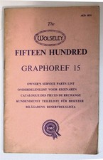 WOLSELEY 1500 Car Owners Handbook Feb 1961 #AKD1831 Multi-Lang