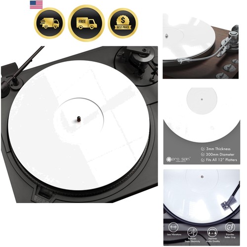 White acrylic turntable mat - acrylic,