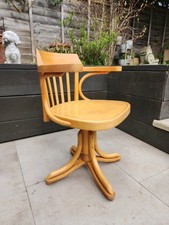 Thonet Bentwood Wooden Swivel Armchair Desk Chair