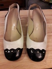 Vintage Ladies Black and Cream