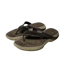 Reebok Women's Easytone Thong Sandals Sz 9 Brown Shimmer