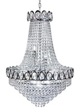  Large Retro Hanging Chandelier Ceiling Light Elegant Crystal Droplets H3033