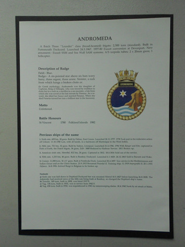 Naval print hms - naval, andromeda