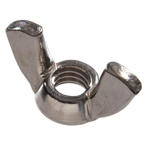 Wing nut stainless - 1/4-28,